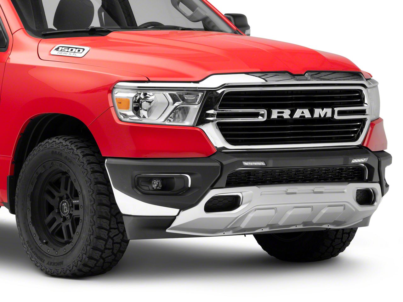 Air Design RAM 1500 Front Bumper Guard with DRL; Satin Black CH07A05 ...