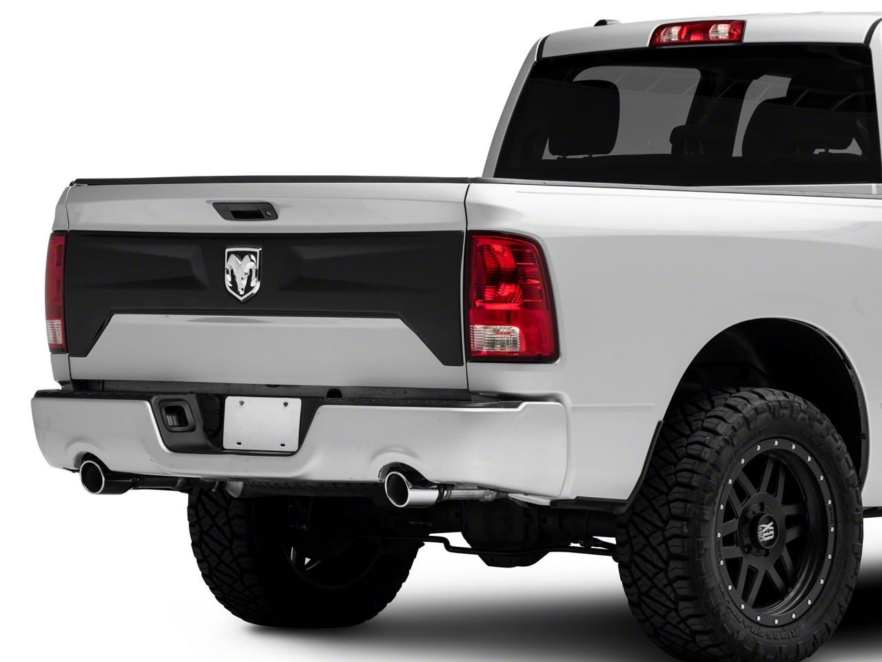 Air Design RAM 1500 Tailgate Applique; Satin Black CH06A17SB (13-18 RAM ...