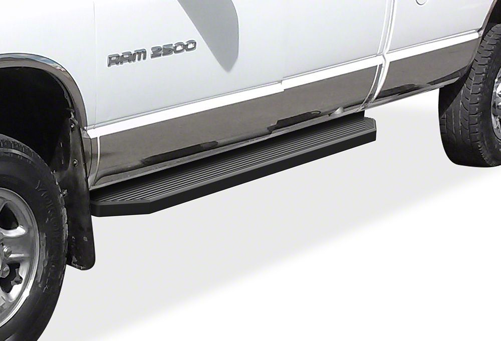 RAM 3500 H-Style Running Boards; Black (03-09 RAM 3500 Quad Cab)