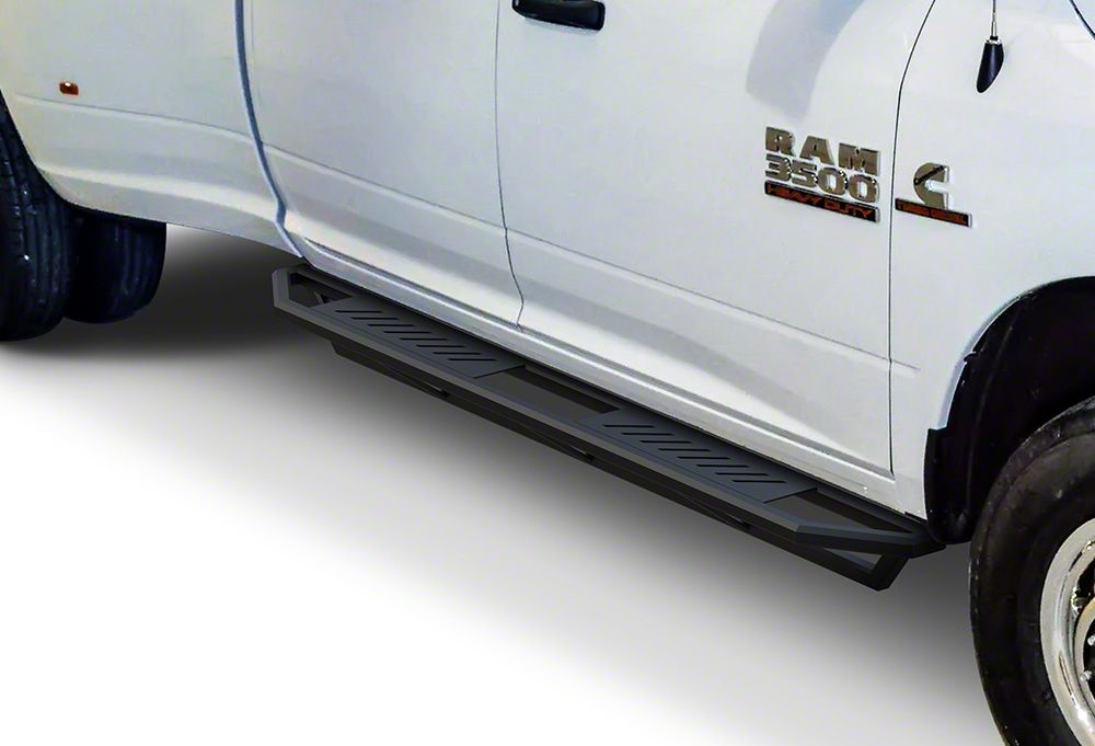 RAM 3500 Rocker Armor Side Step Bars; Matte Black (10-22 RAM 3500 Crew ...