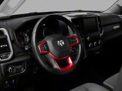 RedRock Steering Wheel Trim; Red (19-26 RAM 1500)