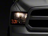 Raxiom Axial Series OEM Style Replacement Headlights with Single Bulb; Chrome Housing; Lightly Smoked Lens (09-18 RAM 1500 w/ Factory Halogen Non-Projector Headlights)