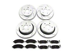 Proven Ground C&L Series Super Sport HD 5-Lug Brake Rotor and Pad Kit; Front and Rear (06-18 RAM 1500, Excluding SRT-10 & Mega Cab)