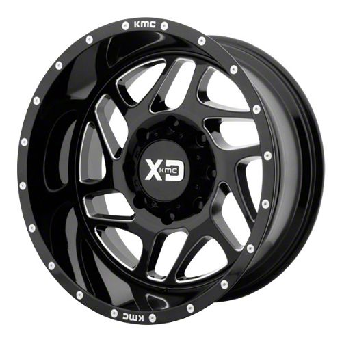 XD Fury Gloss Black Milled 6-Lug Wheel; 20x9; 18mm Offset (05-15 Tacoma)