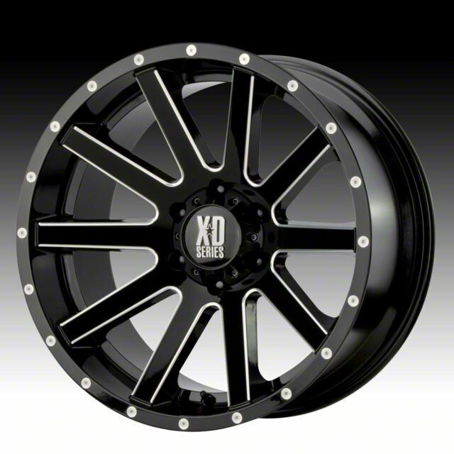 XD Fusion Gloss Black Mahined 6-Lug Wheel; 20x9; -12mm Offset (10-23 4Runner)