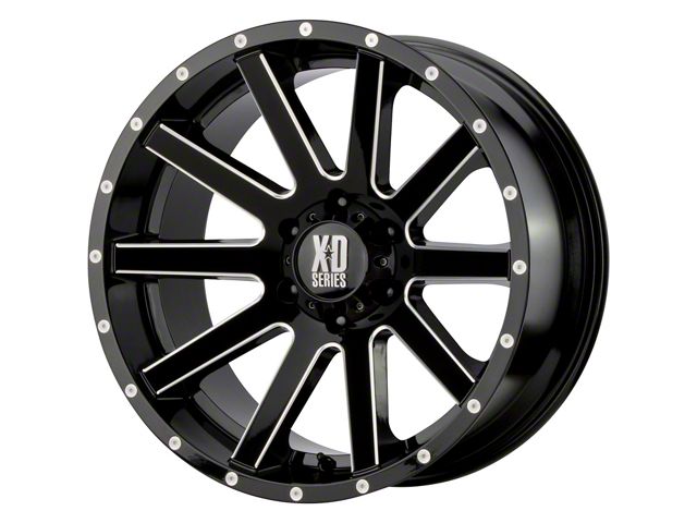 XD Heist Gloss Black Milled 6-Lug Wheel; 20x10; -24mm Offset (16-23 Tacoma)