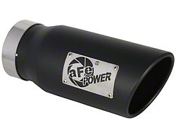 AFE 5-Inch MACH Force-XP 409 Stainless Steel Exhaust Tip; Black; Passenger Side (Fits 4-Inch Tailpipe)