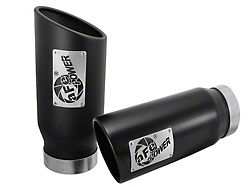 AFE 5-Inch MACH Force-XP 409 Stainless Steel Exhaust Tips; Black (Fits 4-Inch Tailpipe)