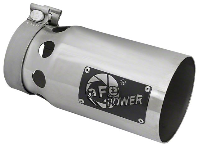 AFE Rebel XD Series 409 Stainless Steel Exhaust Tip; 5-Inch; Polished (Fits 4-Inch Tailpipe)