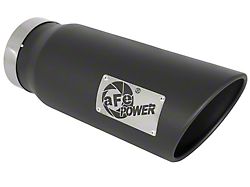 AFE MACH Force-XP 409 Stainless Steel Exhaust Tip; 6-Inch; Black (Fits 5-Inch Tailpipe)