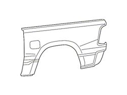 Mopar Truck Bed Panel; Right; Outer Panel;Without RAMBox and Wheel Opening Moulding (19-22 RAM 1500 Crew Cab)