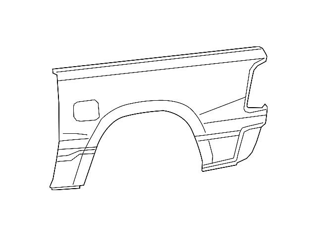 Mopar Truck Bed Panel; Left; Outer Panel;Without RAMBox and Wheel Opening Moulding (19-23 RAM 1500 Crew Cab)