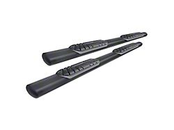 4-Inch Straight Oval Side Step Bars; Textured Black (19-22 RAM 1500 Crew Cab)