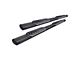 4-Inch Straight Oval Side Step Bars; Textured Black (20-24 Jeep Gladiator JT)
