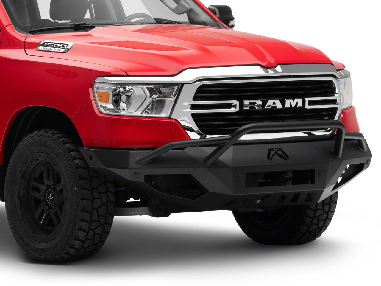 Fab Fours RAM 1500 Vengeance Front Bumper with Pre-Runner Guard; Matte ...