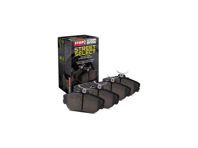 StopTech Street Select Semi-Metallic and Ceramic Brake Pads; Front Pair (07-18 Jeep Wrangler JK w/ Heavy Duty Brakes)