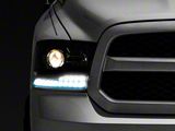 Switchback Sequential LED Bar Projector Headlights; Jet Black Housing; Clear Lens (10-18 RAM 2500 w/ Factory Halogen Non-Projector Headlights)