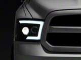 Switchback Sequential LED C-Bar Projector Headlights; Matte Black Housing; Smoked Lens (10-18 RAM 2500 w/ Factory Halogen Non-Projector Headlights)