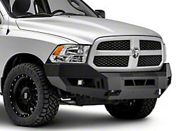 RAM Officially Licensed Extreme HD Front Bumper with LED Fog Lights and RAM Logo; Textured Black (13-18 RAM 1500, Excluding Rebel)