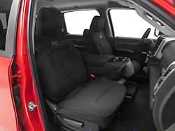 Rough Country Neoprene Front and Rear Seat Covers; Black (19-26 RAM 1500 Crew Cab w/ Bucket Seats & Fold-Down Armrest)