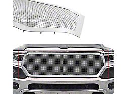 Wire Mesh Upper Replacement Grille; Chrome (19-22 RAM 1500 Big Horn, Laramie, Long Star, Tradesman)