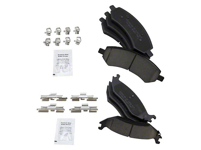 Ceramic Brake Pads; Front and Rear (06-18 RAM 1500, Excluding SRT-10 & Mega Cab)