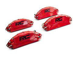 Rough Country Red Brake Caliper Covers; Front and Rear (19-22 RAM 1500)