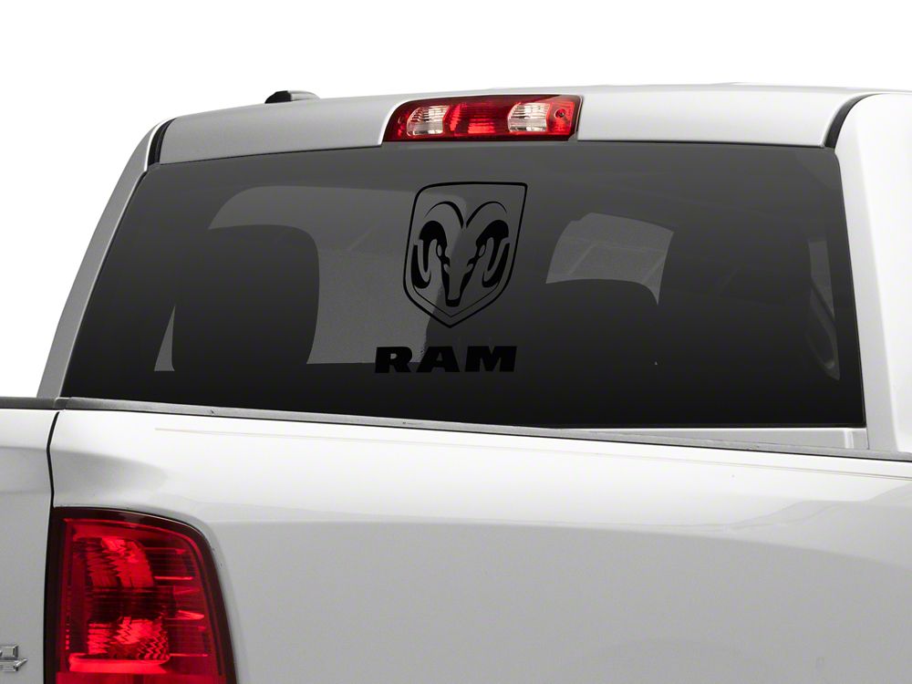 RAM Licensed by RedRock Large RAM Head with Logo; Matte Black (02 