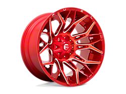 Fuel Wheels Twitch Candy Red Milled 5-Lug Wheel; 22x12; -44mm Offset (14-21 Tundra)