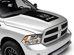 RAM Officially Licensed Hood Decal with Logo; Gloss Black (09-18 RAM 1500, Excluding Rebel)