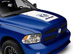 RAM Officially Licensed Hood Decal with Logo; White (09-18 RAM 1500, Excluding Rebel)