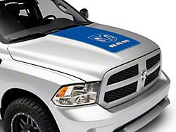 RAM Officially Licensed Hood Decal with Logo; Blue (09-18 RAM 1500, Excluding Rebel)