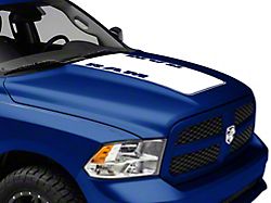 RAM Officially Licensed Hood Decal with RAM Logo; White (09-18 RAM 1500, Excluding Rebel)