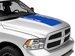 RAM Officially Licensed Hood Decal with RAM Logo; Blue (09-18 RAM 1500, Excluding Rebel)