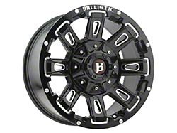 Ballistic Ravage Gloss Black Milled 5-Lug Wheel; 18x9; -12mm Offset (97-03 F-150)