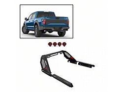 Vigor Roll Bar with 7-Inch Red Round LED Lights; Black (07-23 Tundra)