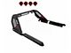 Vigor Roll Bar with 7-Inch Red Round LED Lights; Black (07-24 Tundra)