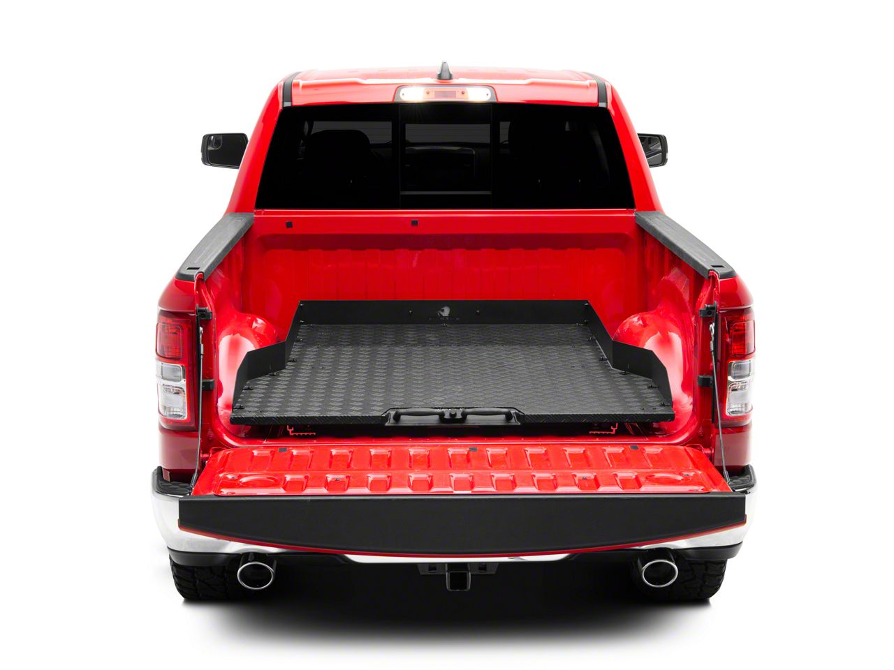 Ram 1500 Bed Slide Tray With Aluminum Checker Plate Textured Black 09