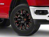 Fuel Wheels Flame Gloss Black Milled with Red Accents 6-Lug Wheel; 20x10; -18mm Offset (19-26 RAM 1500)