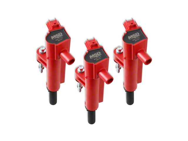 MSD Blaster Coil Packs; Red (09-10 3.7L Jeep Grand Cherokee WK)