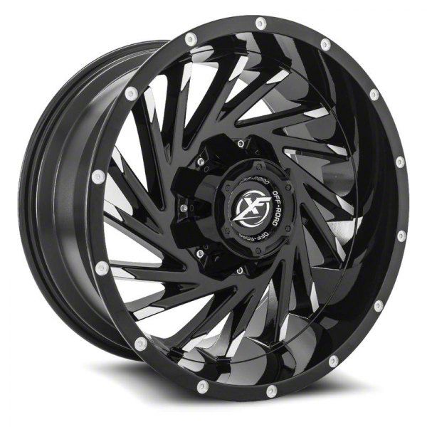 XF Offroad Tundra XF-209 Gloss Black Machined 5-Lug Wheel; 20x10; -12mm ...