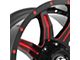 XF Offroad XF-215 Gloss Black Red Milled 5-Lug Wheel; 20x10; -24mm Offset (14-21 Tundra)