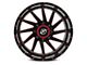 XF Offroad XF-216 Gloss Black Red Milled 5-Lug Wheel; 20x10; -24mm Offset (14-21 Tundra)