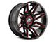 XF Offroad XF-218 Gloss Black Red Milled 5-Lug Wheel; 20x12; -44mm Offset (07-13 Tundra)