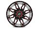 XF Offroad XF-218 Gloss Black Red Milled 5-Lug Wheel; 20x12; -44mm Offset (07-13 Tundra)