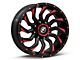 XF Offroad XF-224 Gloss Black Red Milled 5-Lug Wheel; 20x12; -44mm Offset (14-21 Tundra)