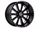 XFX Flow XFX-302 Gloss Black Milled 5-Lug Wheel; 20x12; -44mm Offset (14-21 Tundra)