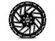 XFX Flow XFX-304 Gloss Black Milled 5-Lug Wheel; 20x12; -44mm Offset (07-13 Tundra)