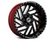 XFX Flow XFX-304 Gloss Black Milled With Red Inner 5-Lug Wheel; 20x12; -44mm Offset (14-21 Tundra)