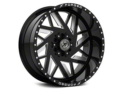 XFX Flow XFX-306 Gloss Black Milled 5-Lug Wheel; 20x12; -44mm Offset (07-13 Tundra)